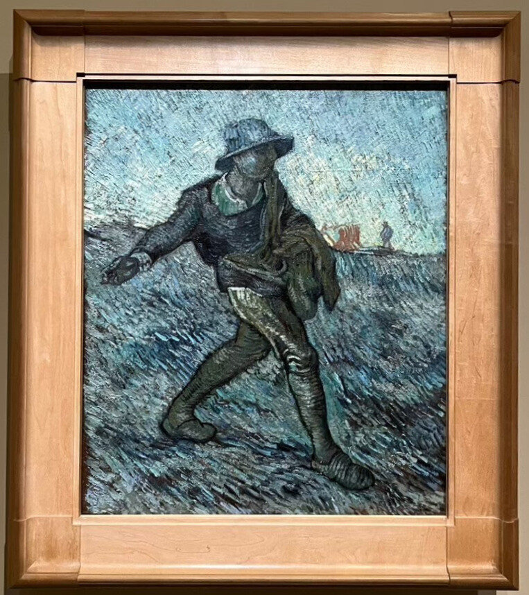 富邦美術館_梵谷展覽_播種者（仿米勒之作）The Sower (after Millet) / 64x55cm / 油彩、畫布 / 1890年1月