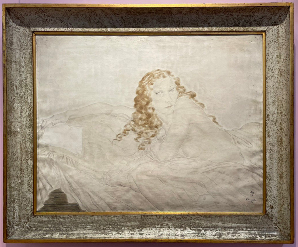 藤田嗣治 / 斜倚裸女 Reclining Nude / 65.5x80.7cm / 油彩、畫布 / 1931