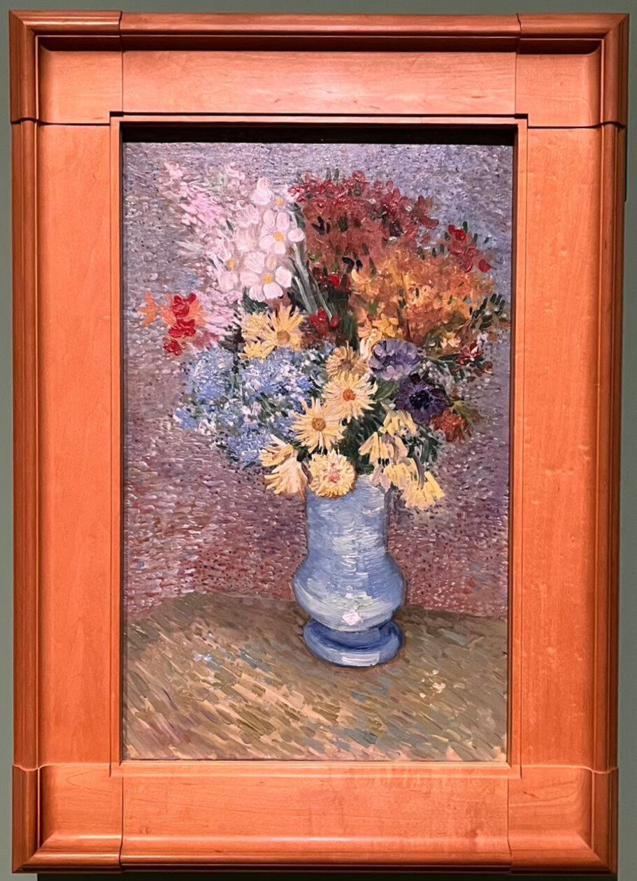 富邦美術館_梵谷展覽_藍色瓶花 Flowers in a Blue Vase / 61.5x38.5cm / 油彩、畫布 / 約1887年6月