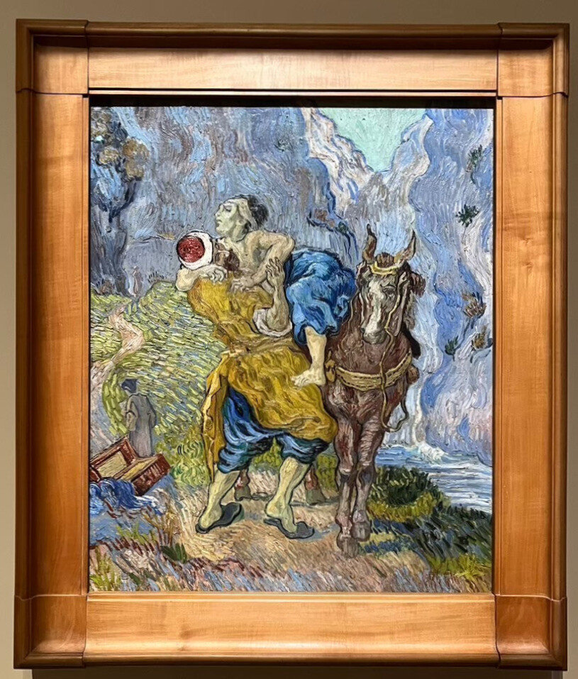 富邦美術館_梵谷展覽_好撒瑪利亞人（仿德拉克洛瓦之作）The Good Samaritan (after Delacroix) / 73x59.5cm / 油彩、畫布 / 1890年5月上旬