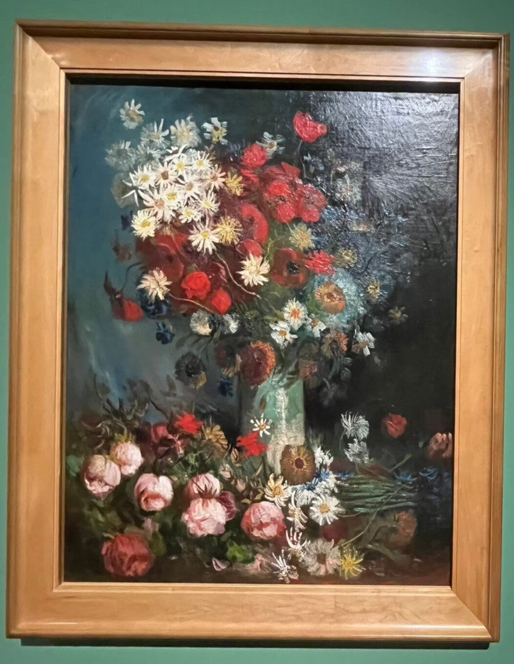 富邦美術館_梵谷展覽_野花與玫瑰靜物 Still Life with Meadow Flowers and Roses / 100x80cm / 油彩、畫布 / 1886-1887年